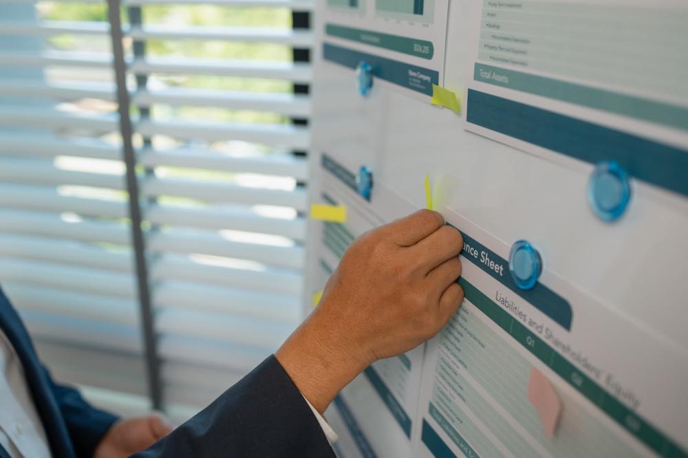 Un panel en el que se ve un planning