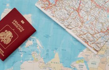 Mapa y pasaporte