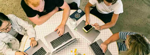 Trabajadores de una starup