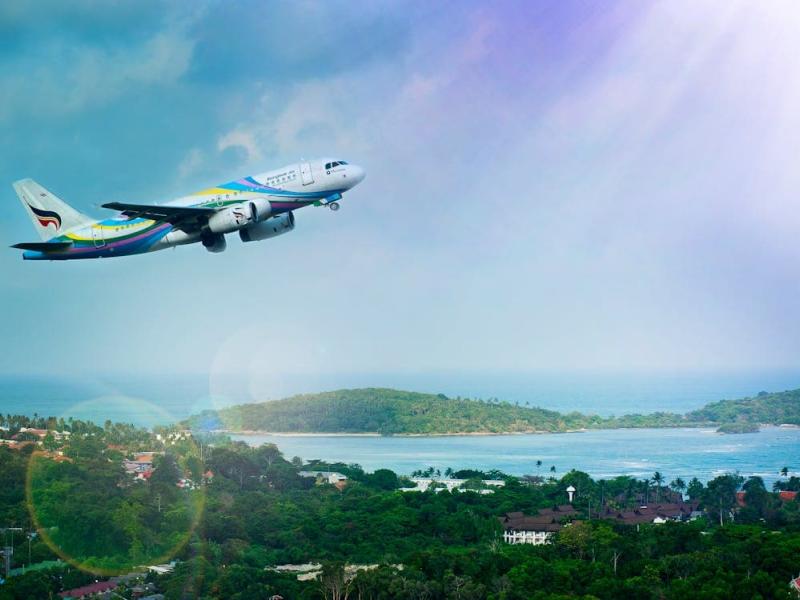 avión despegando